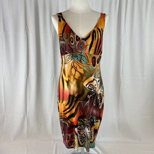Frank Lyman Multicolored Print Midi Dress